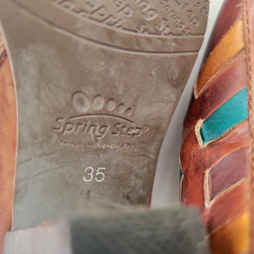 L’Artiste by Spring Step Brilliance Pump multi color leather woven unique size 5 - Picture 4 of 8